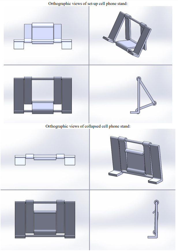 SolidWorks views of the model