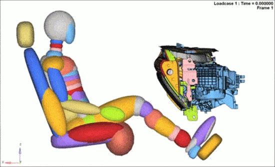 Airbag deployment gif